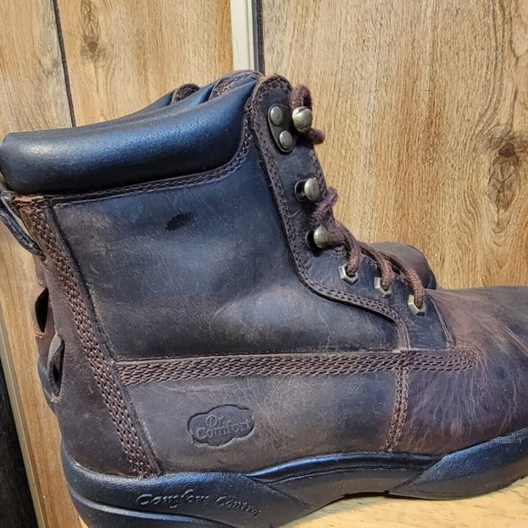 Dr. Comfort Boss 9520 Men\'s Brown Leather Lace Up Ankle Work Boots Size US 10W main image 7